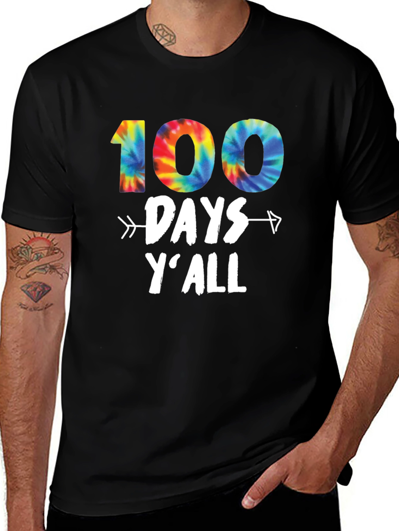 100 Days Yall Tie Dye T-Shirt