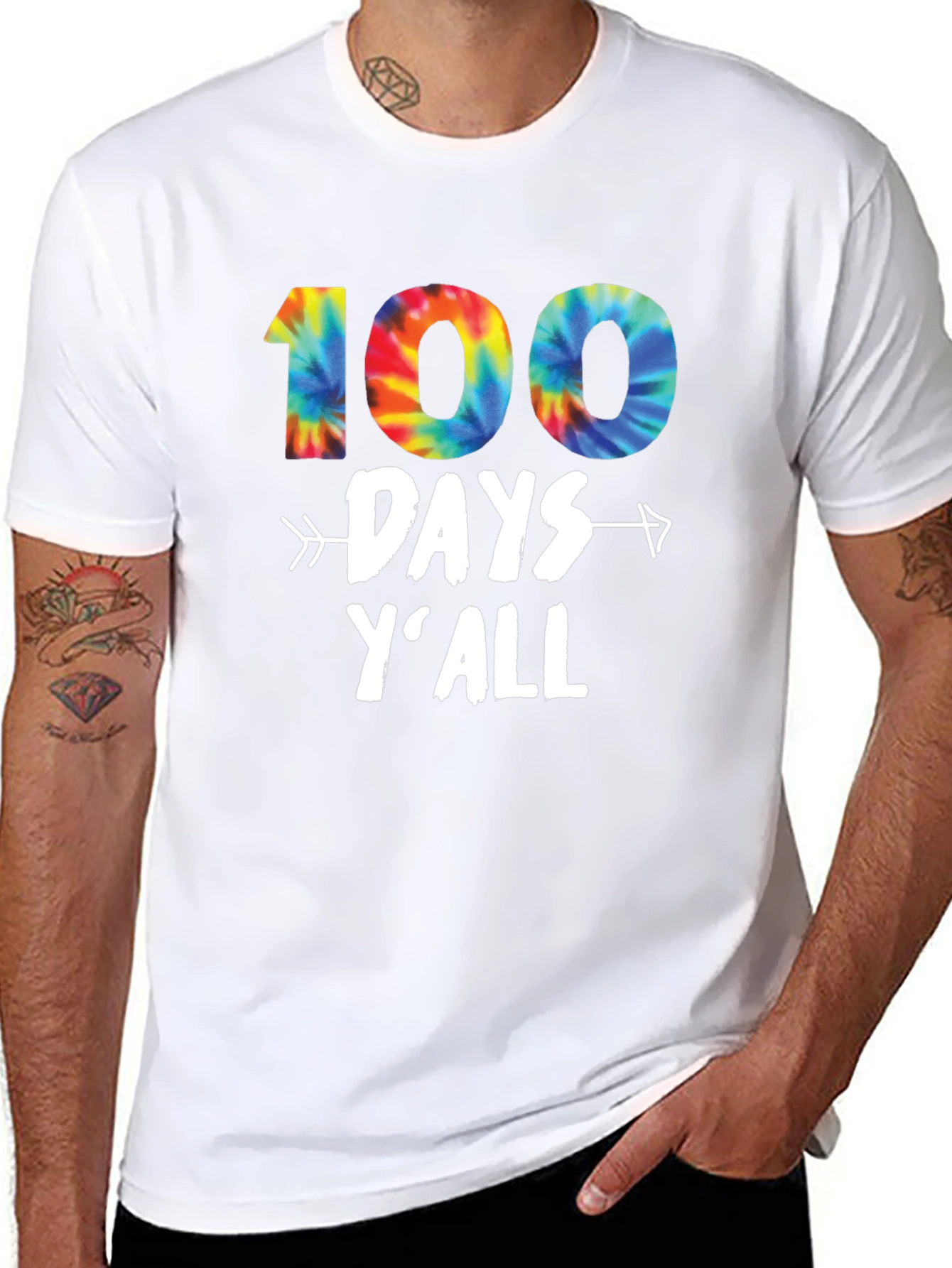 100 Days Yall Tie Dye T-Shirt