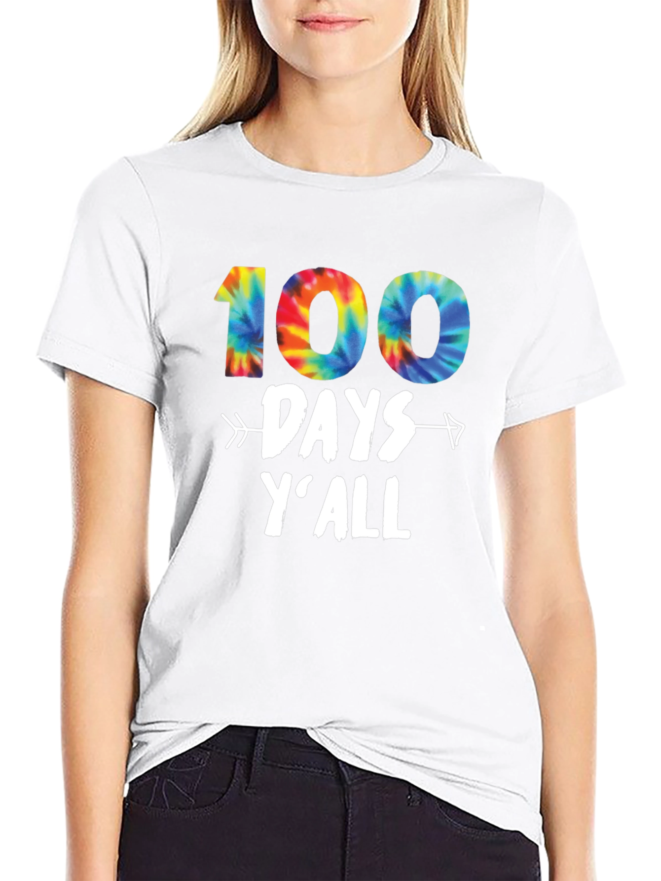 100 Days Yall Tie Dye T-Shirt