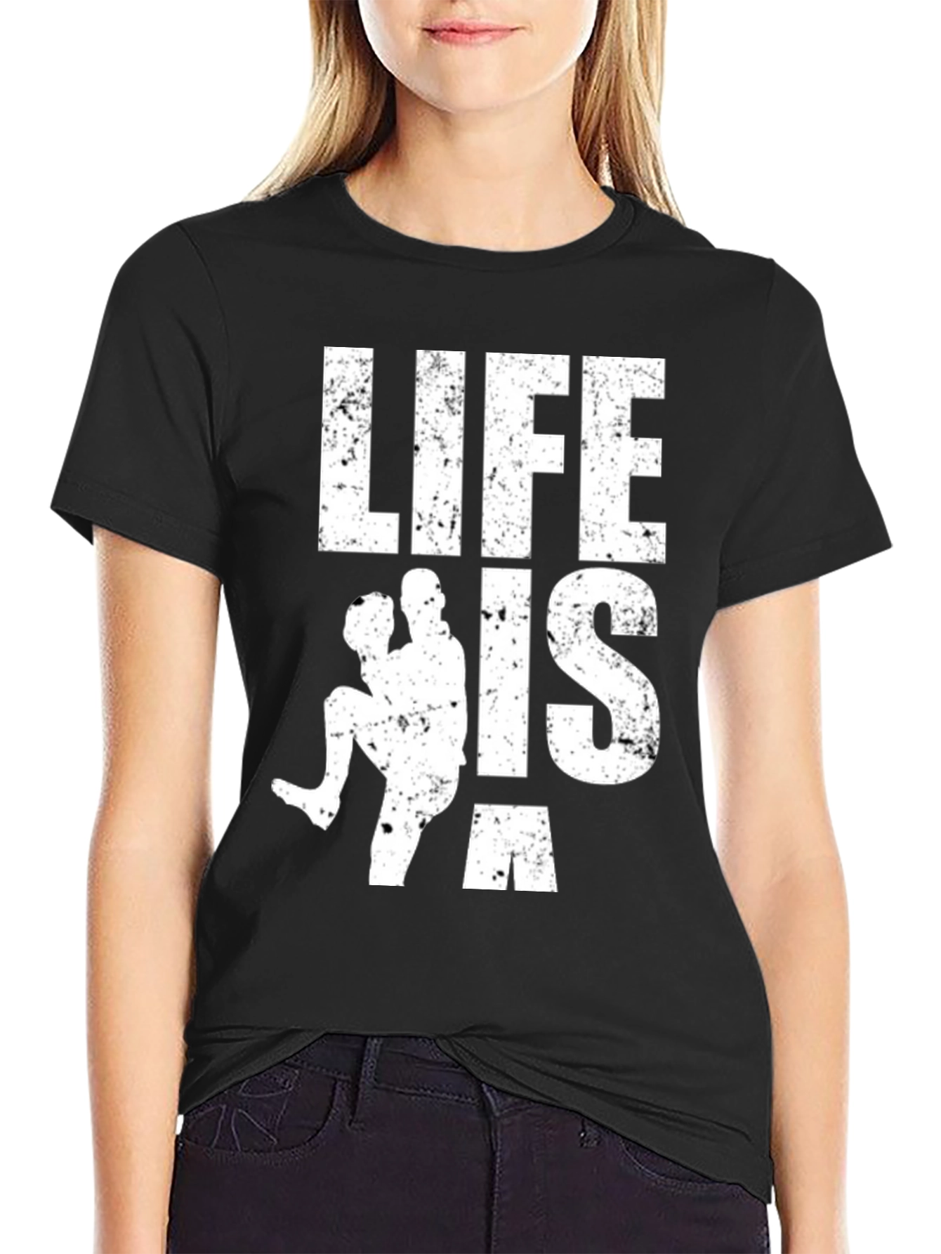 Life is a Pitch T-Shirt - Baseball Fan Tee
