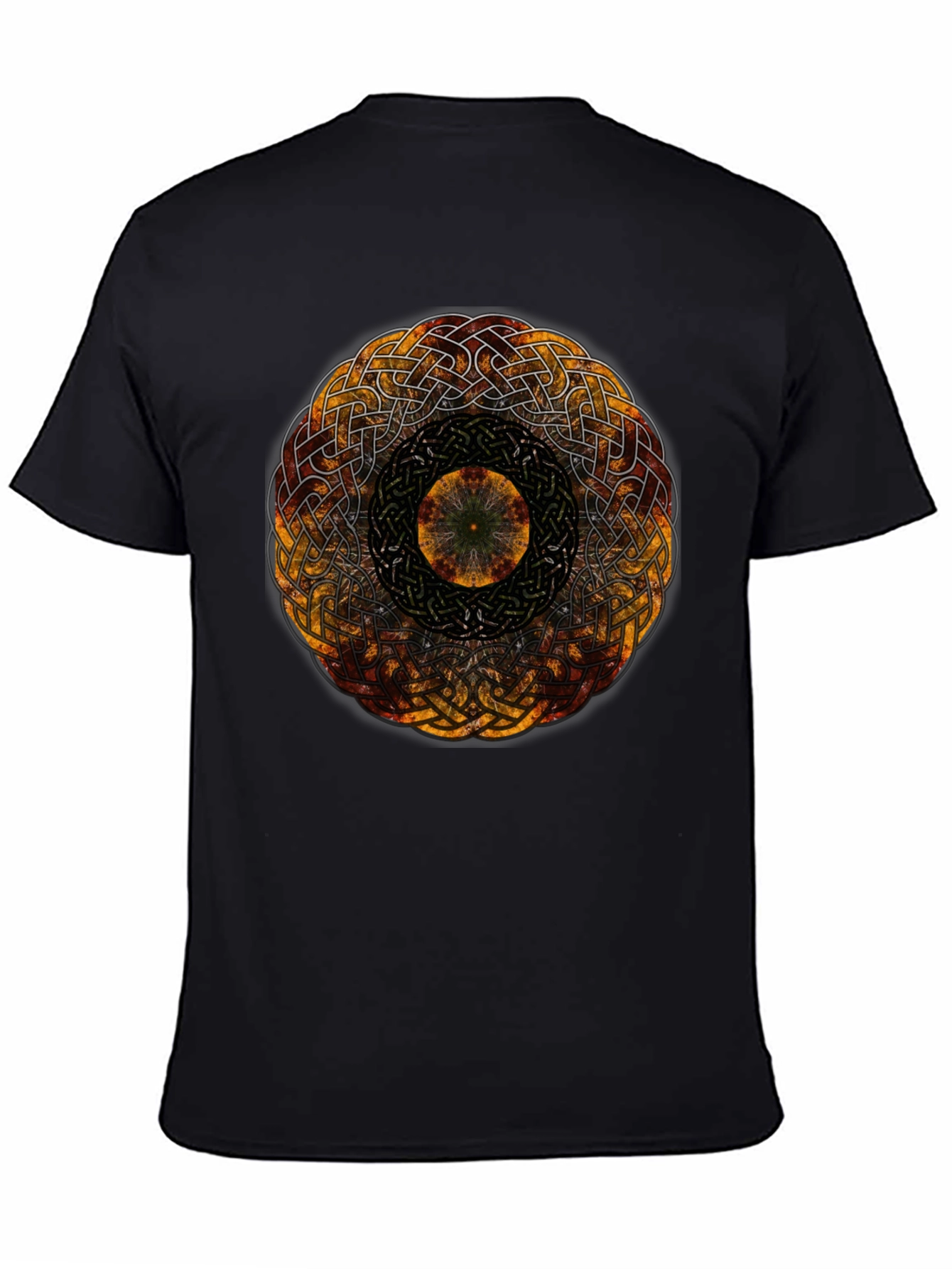 Celtic Knot Mandala Graphic Black Tee