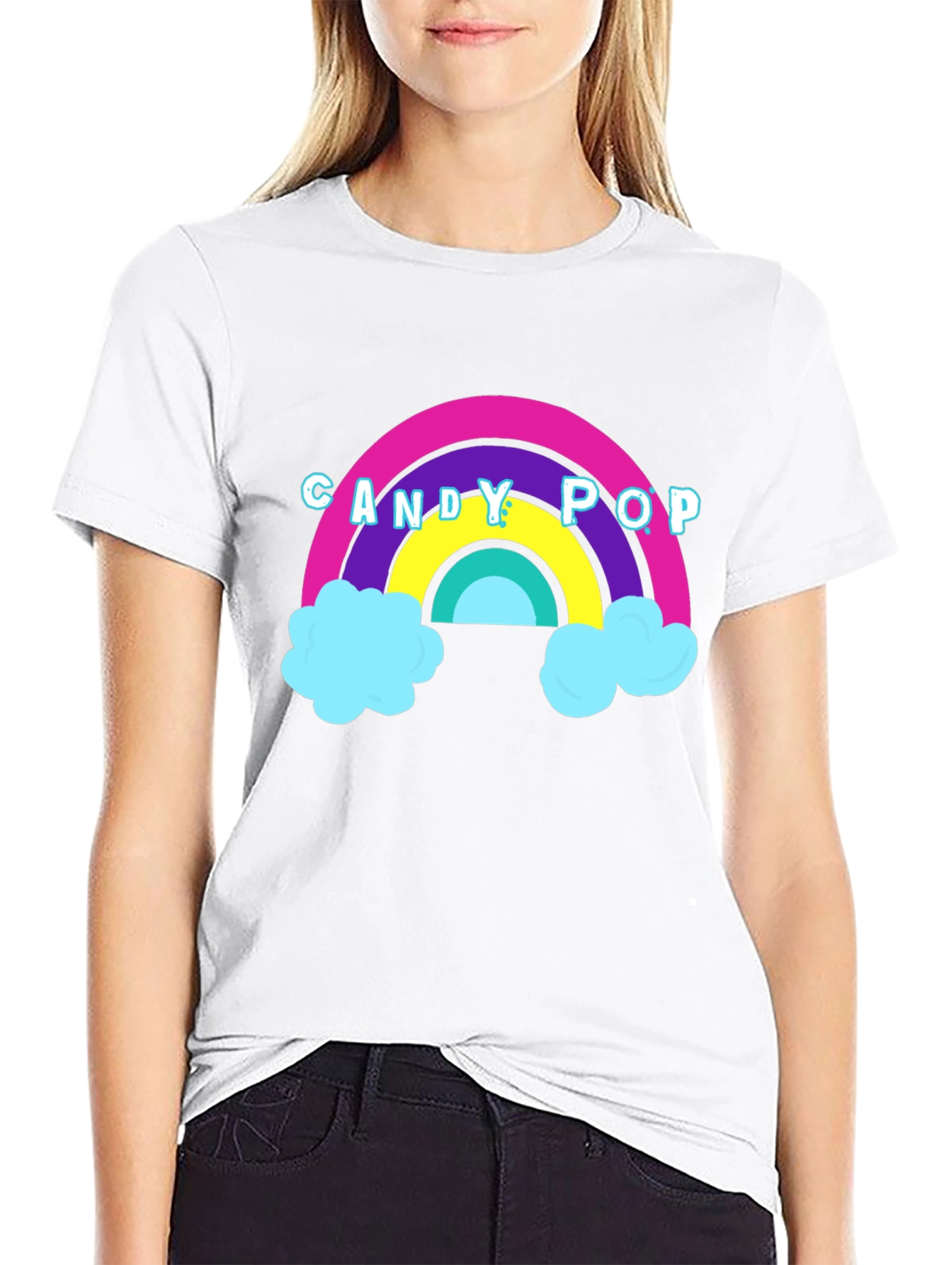 Candy Pop Rainbow T-Shirt - Unisex Black Tee