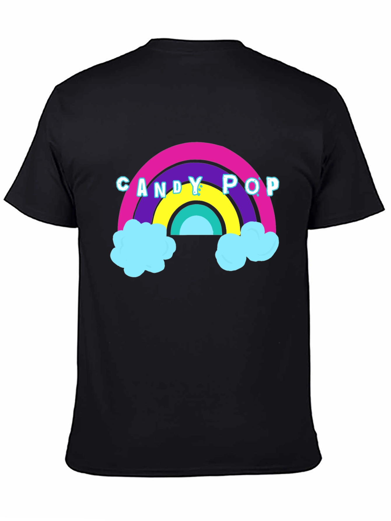 Candy Pop Rainbow T-Shirt - Unisex Black Tee
