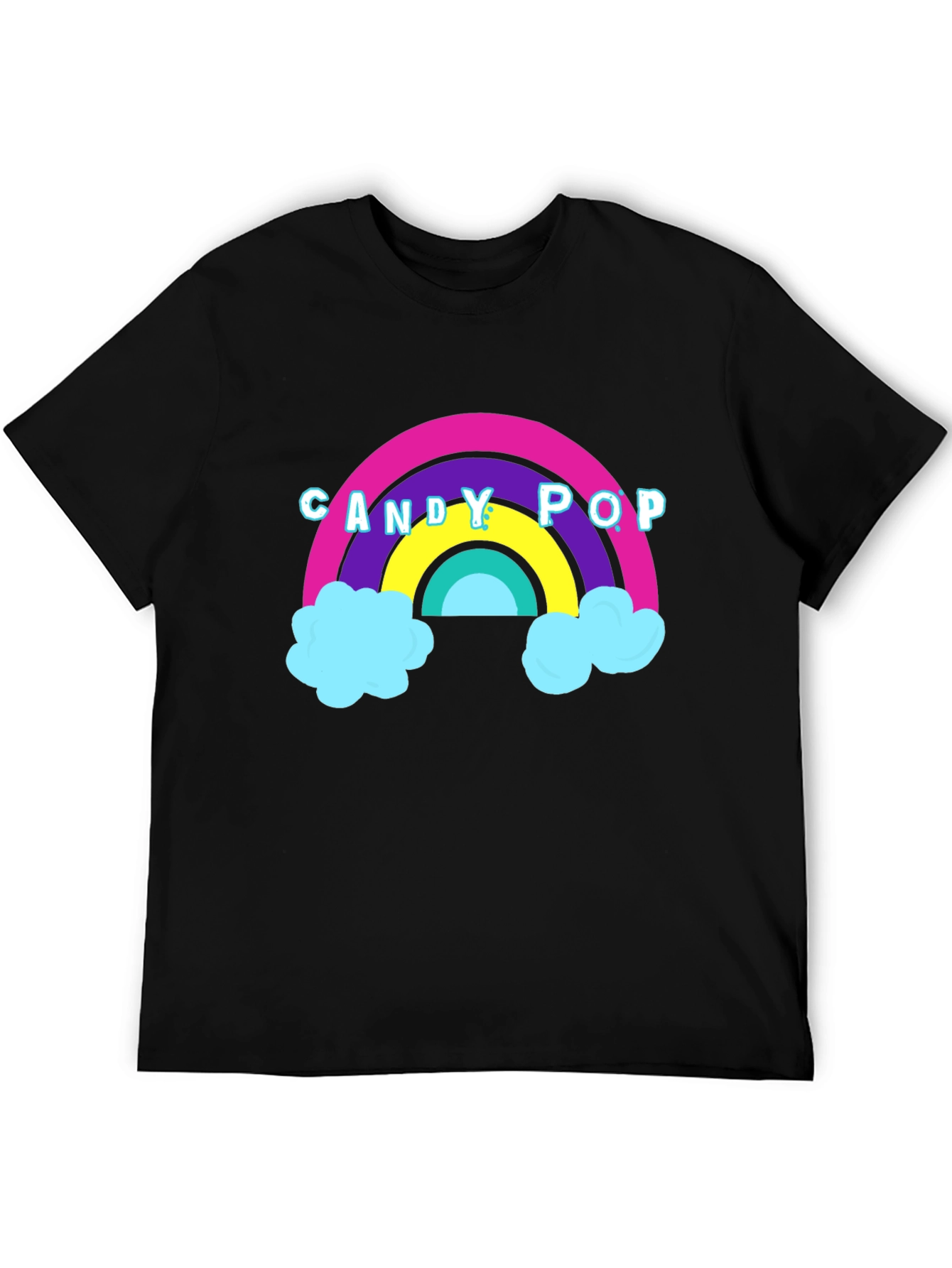 Candy Pop Rainbow T-Shirt - Unisex Black Tee