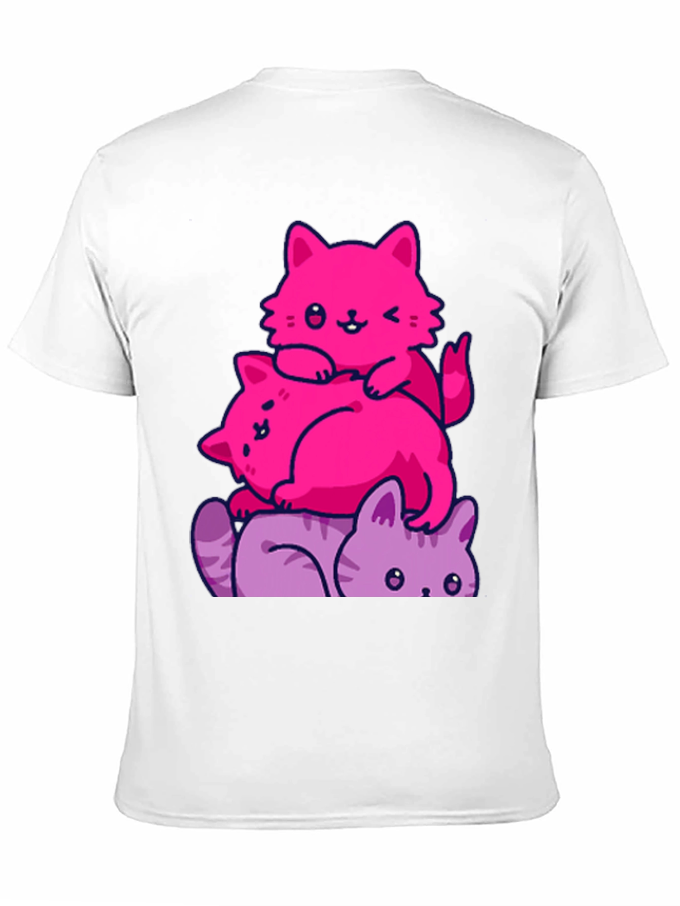 Stacked Cats Graphic Tee - Cute and Comfy