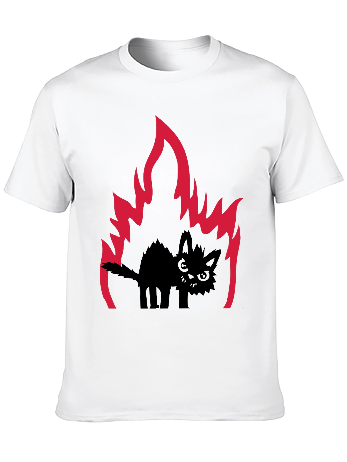 Fiery Feline Graphic Tee