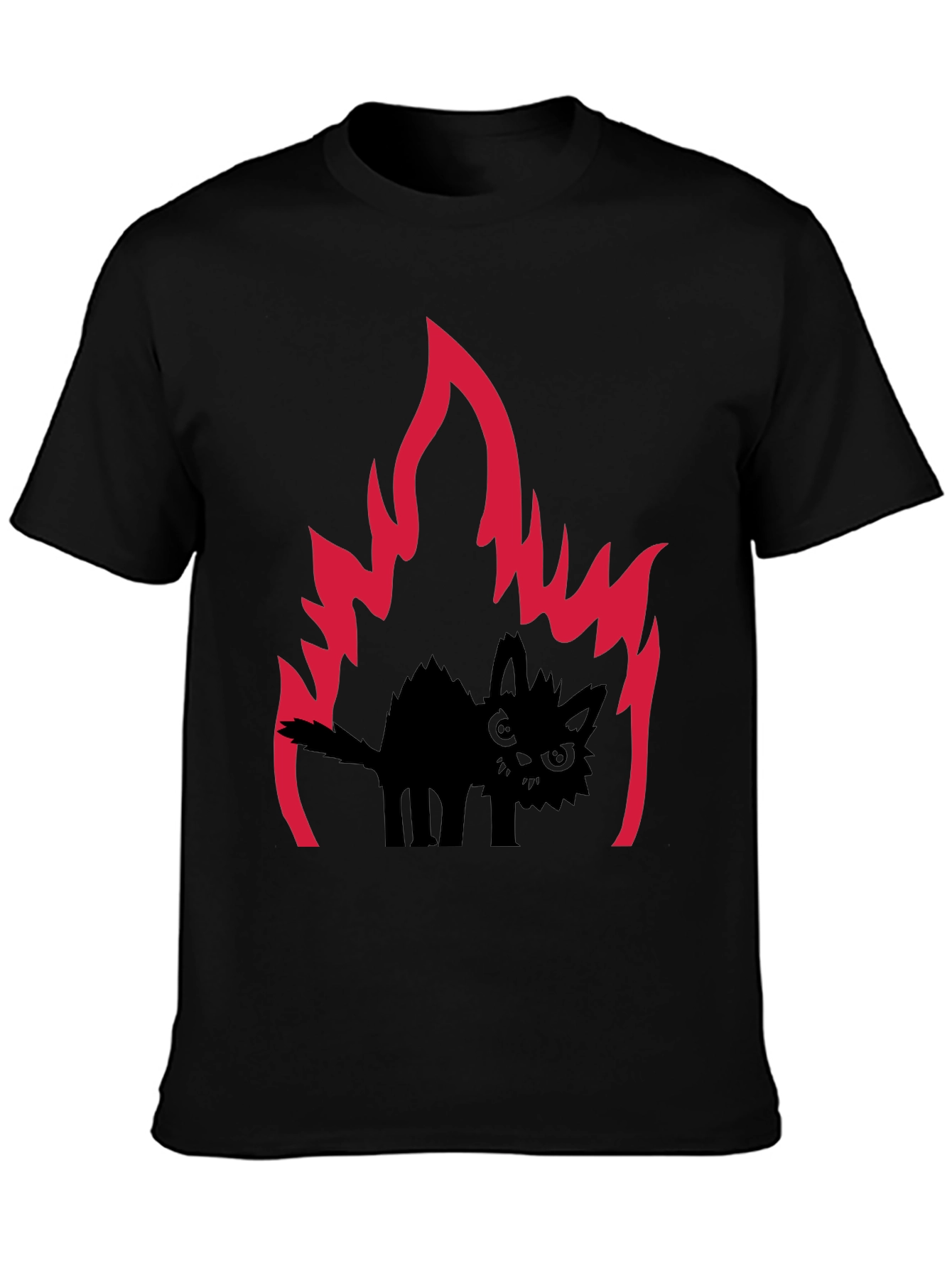 Fiery Feline Graphic Tee