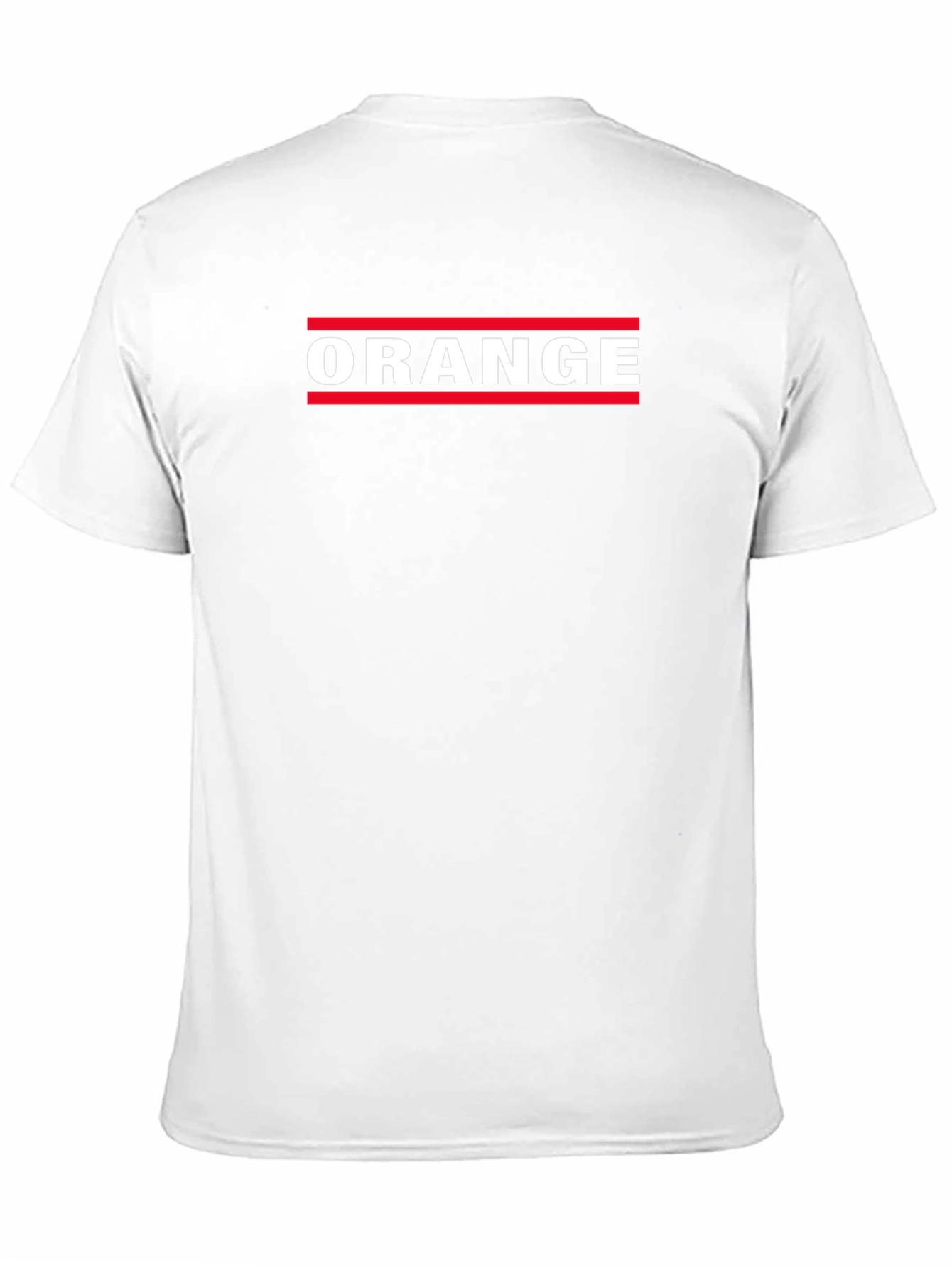 Mens Black Graphic Tee - ORANGE Design