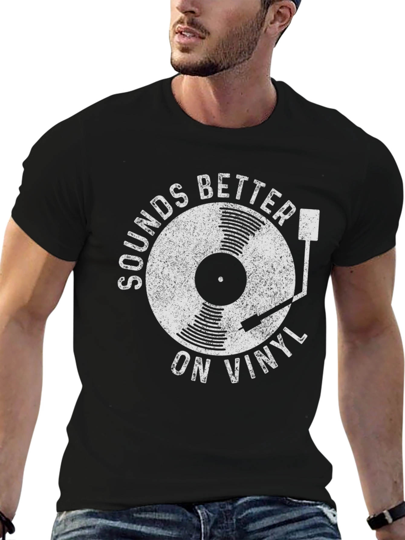 Sounds Better on Vinyl Black T-Shirt