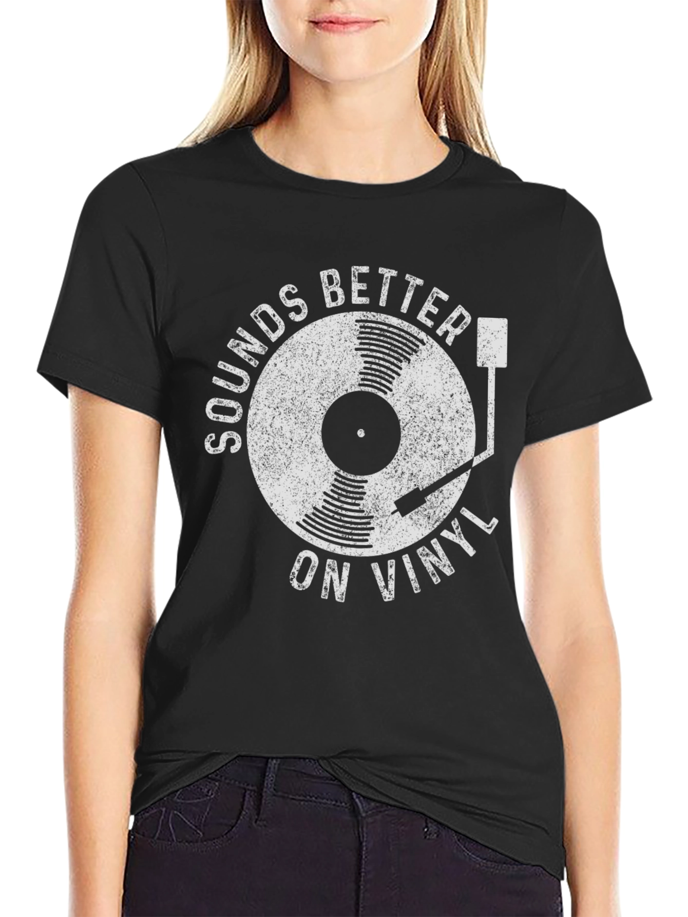 Sounds Better on Vinyl Black T-Shirt