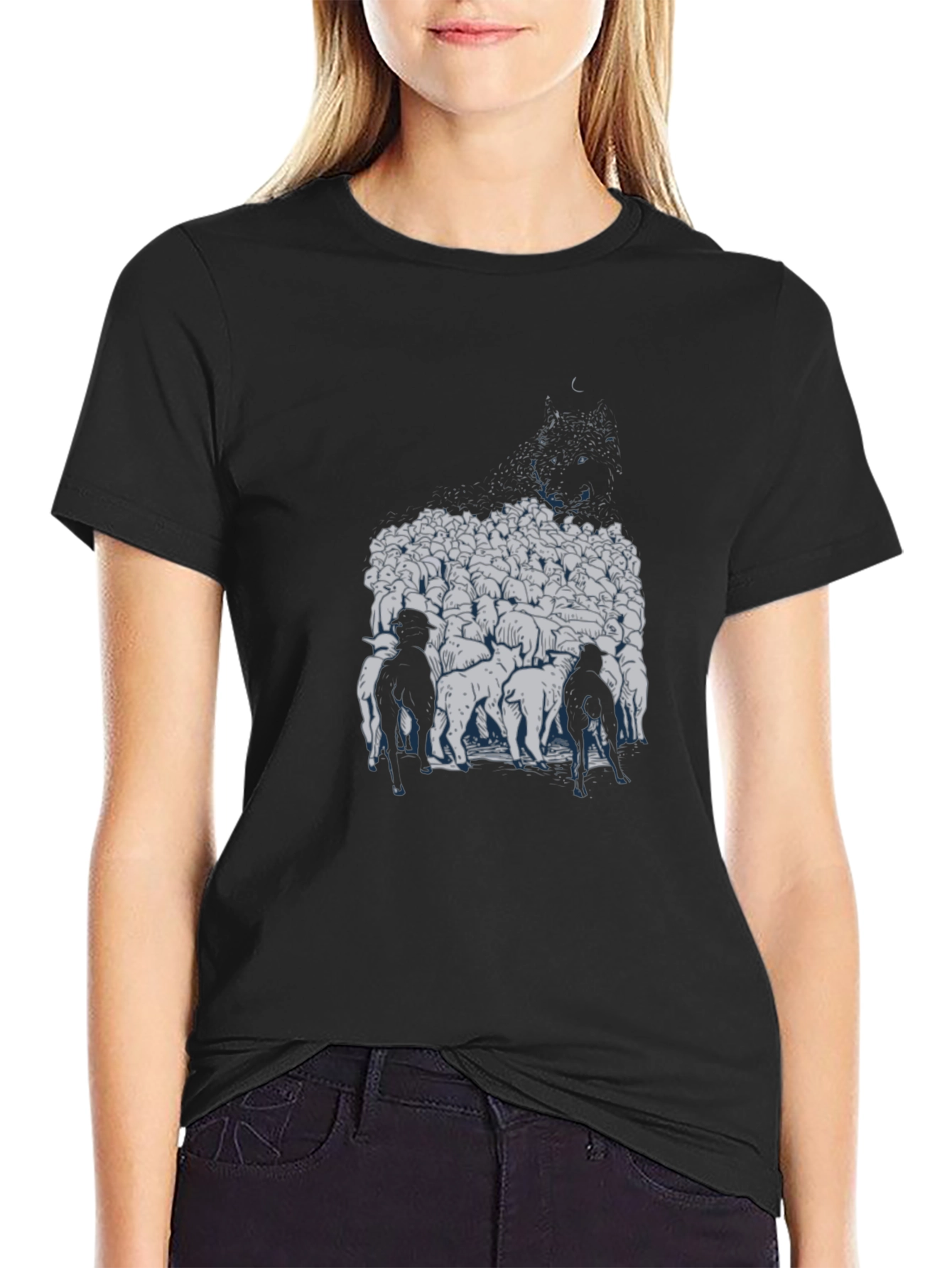 Herd Mentality Black Graphic Tee