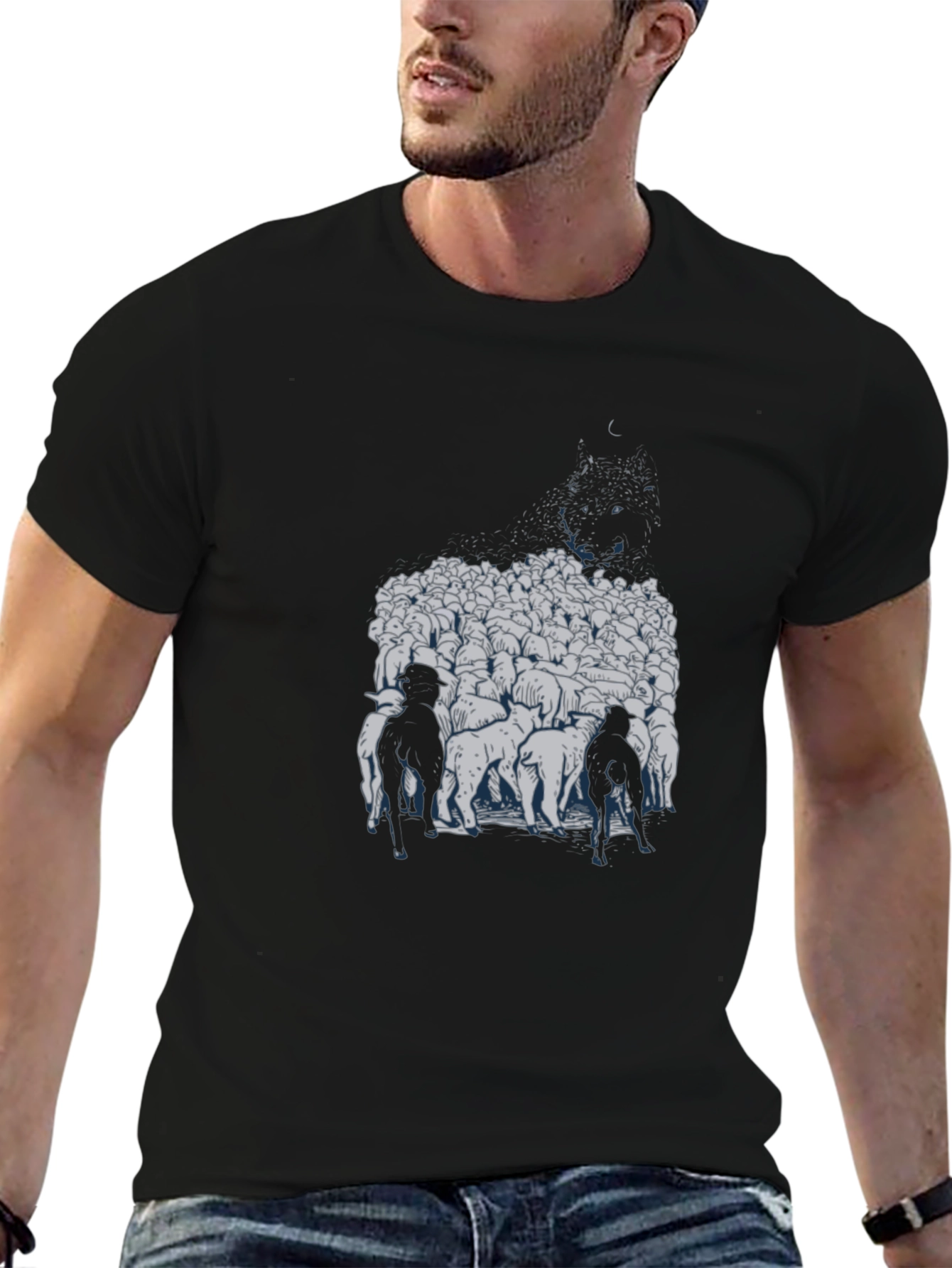 Herd Mentality Black Graphic Tee