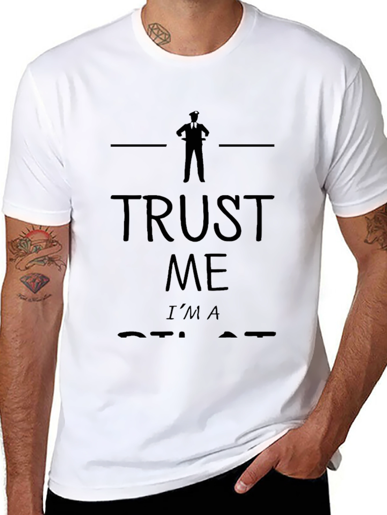 Trust Me Im A Pilot Funny Black T-Shirt