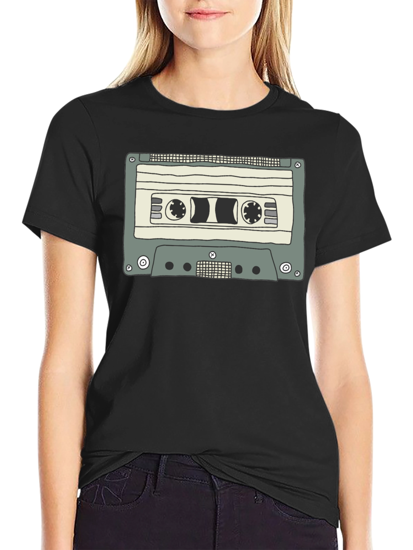 Retro Cassette Tape Graphic T-Shirt - Classic Style