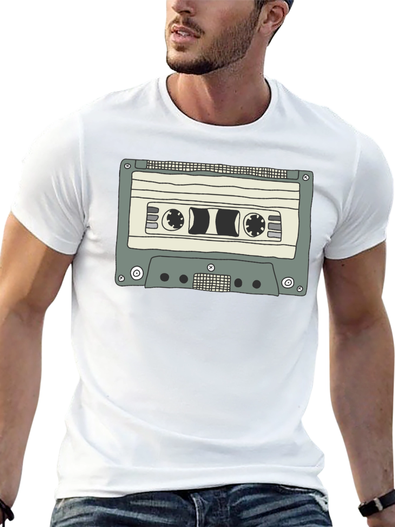 Retro Cassette Tape Graphic T-Shirt - Classic Style