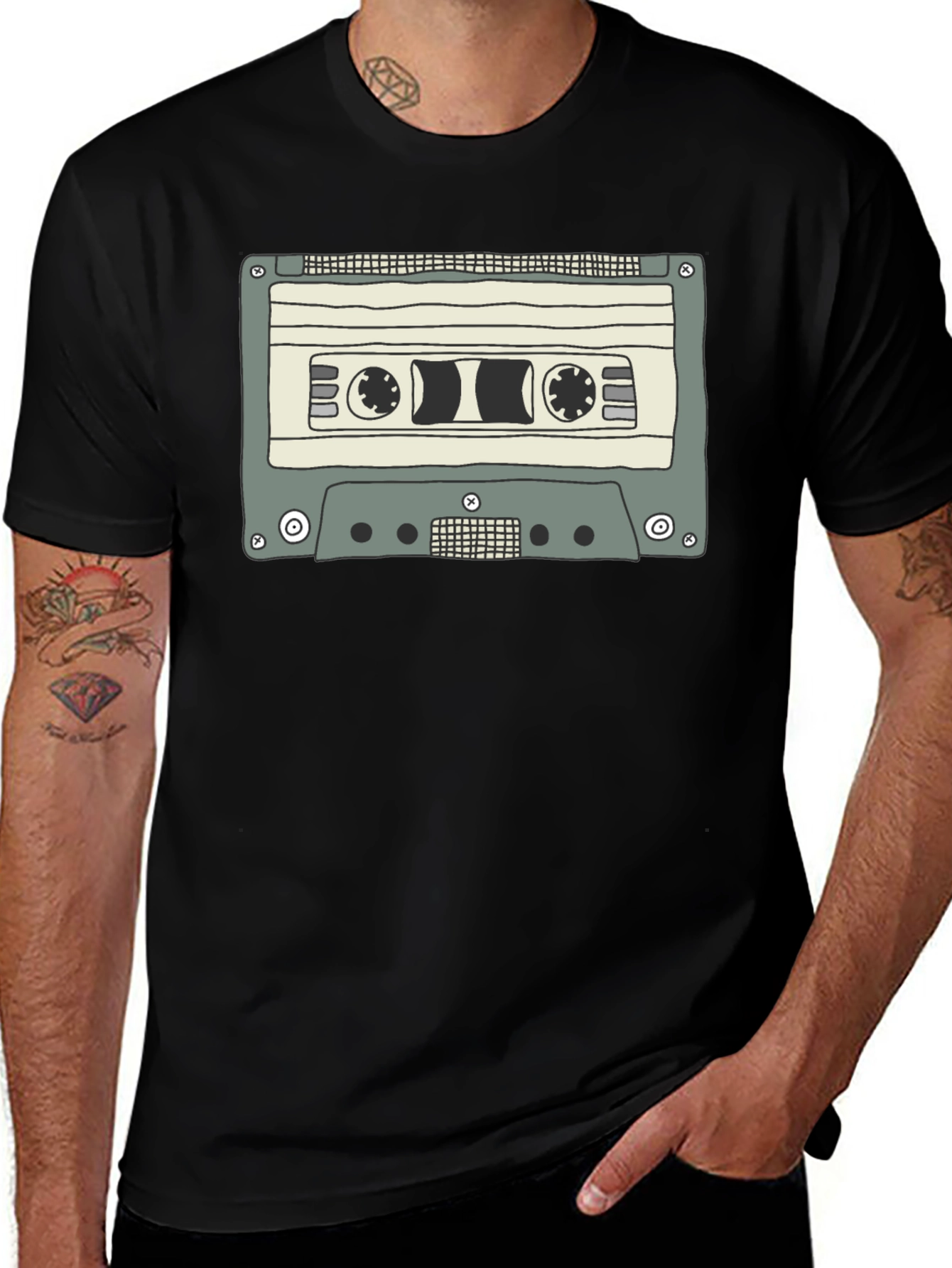 Retro Cassette Tape Graphic T-Shirt - Classic Style