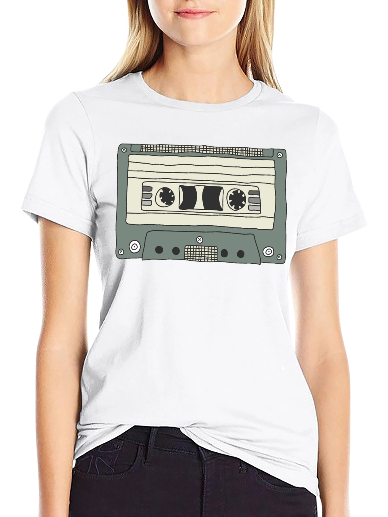 Retro Cassette Tape Graphic T-Shirt - Classic Style