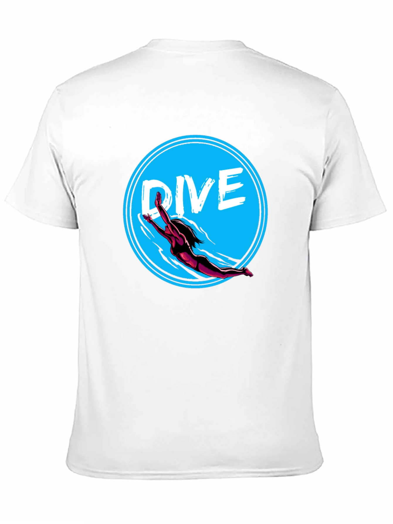 Dive In Graphic Tee - Black Cotton T-Shirt
