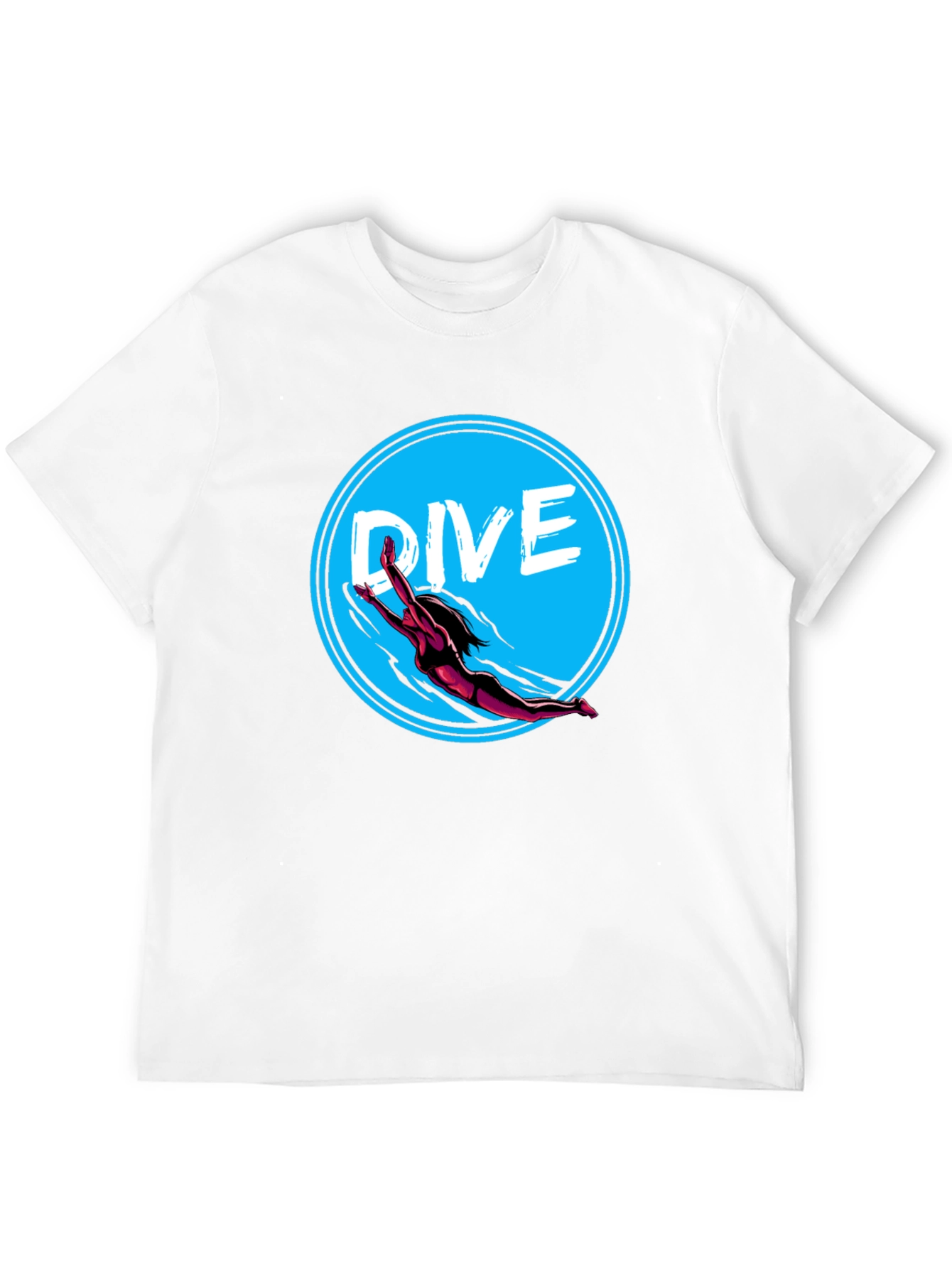 Dive In Graphic Tee - Black Cotton T-Shirt