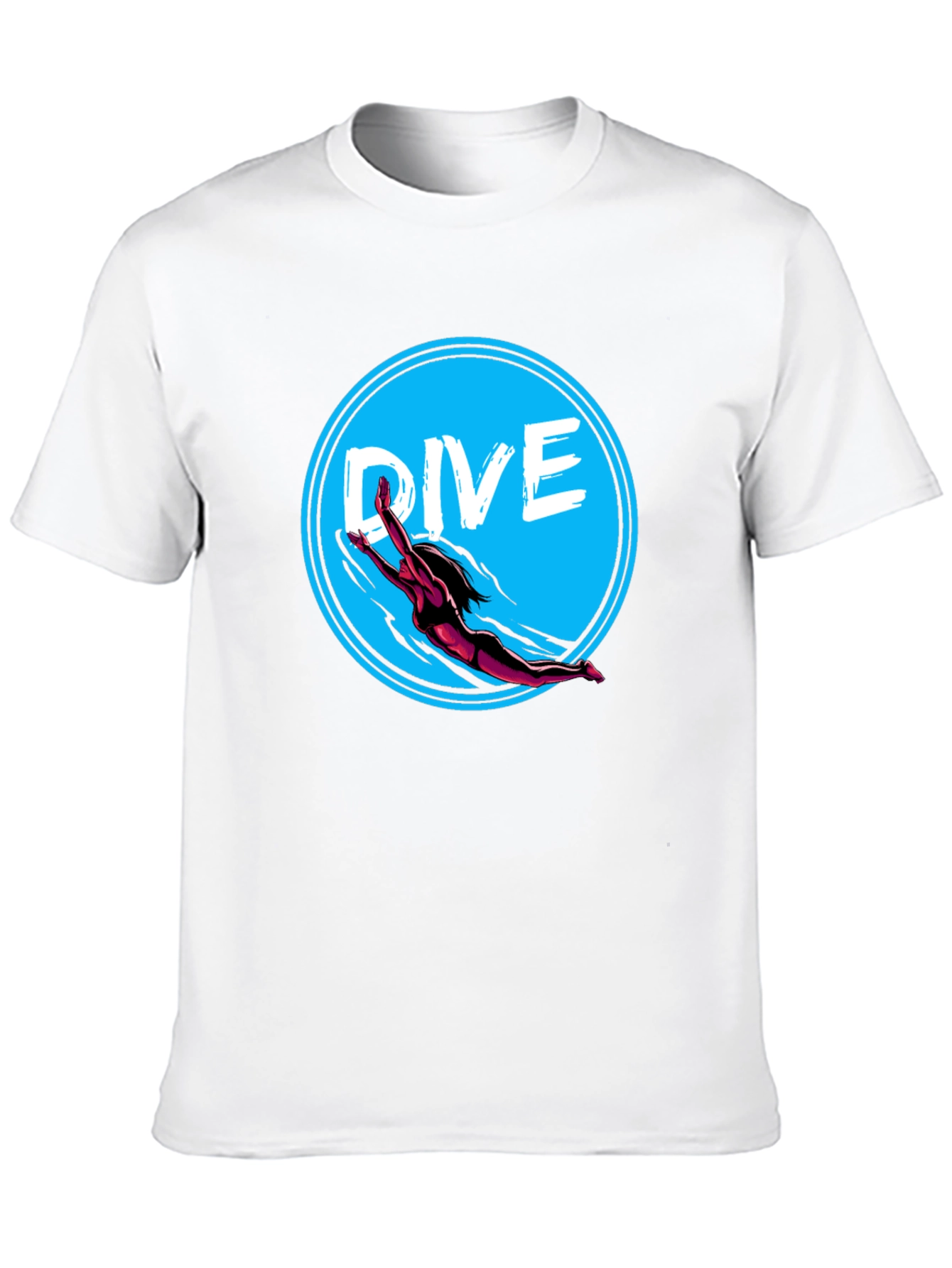 Dive In Graphic Tee - Black Cotton T-Shirt