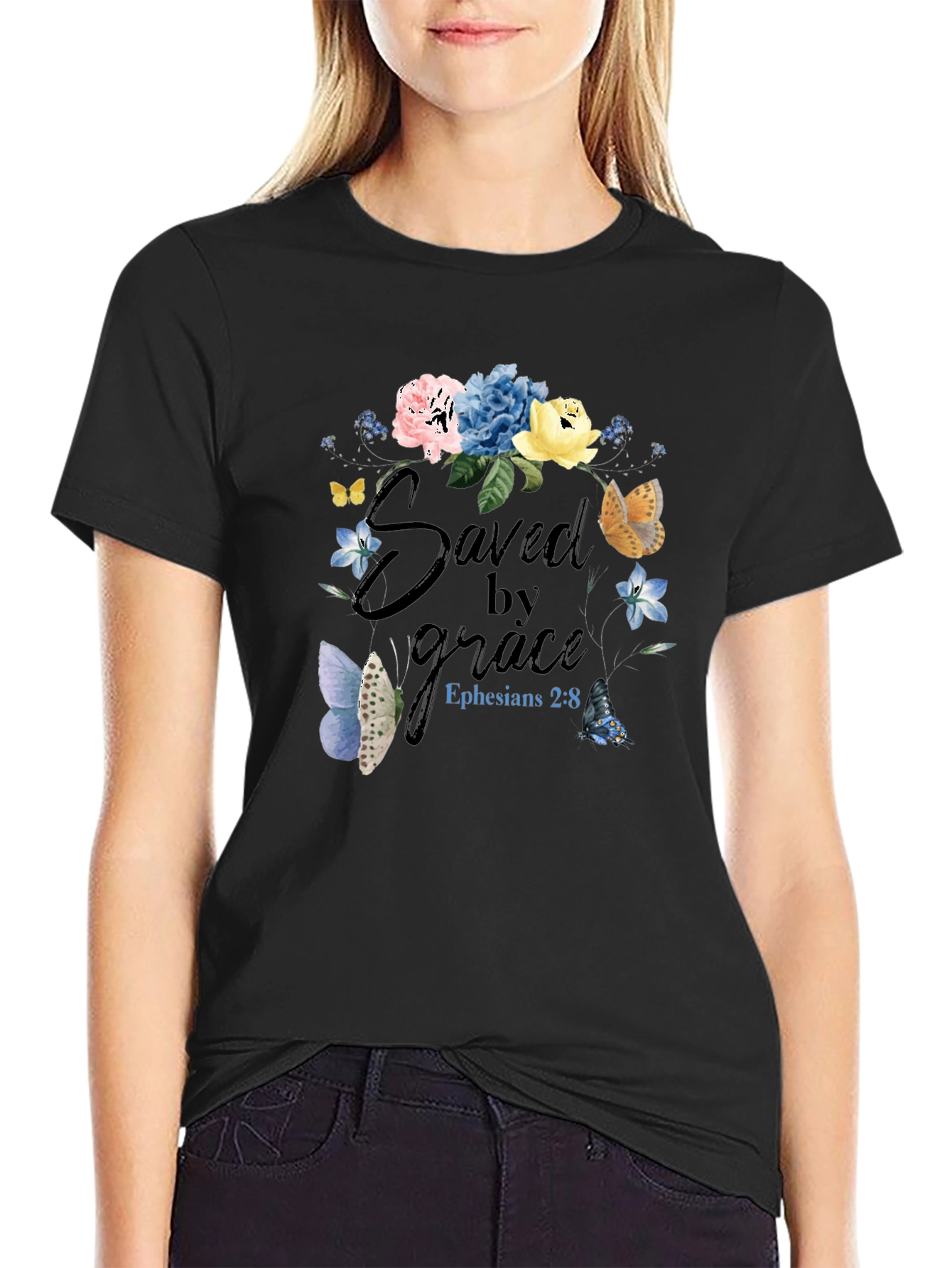 Saved by Grace Floral T-Shirt