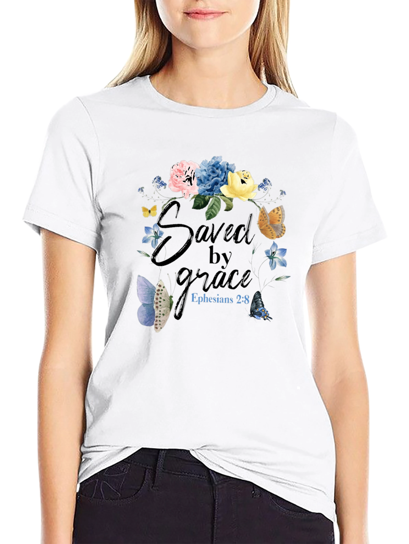 Saved by Grace Floral T-Shirt