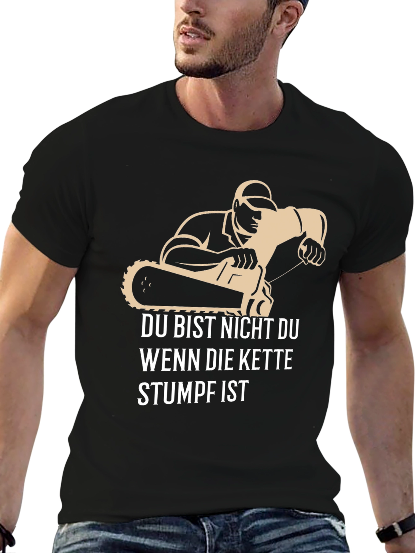 Funny Chainsaw Stumpf T-Shirt for Men