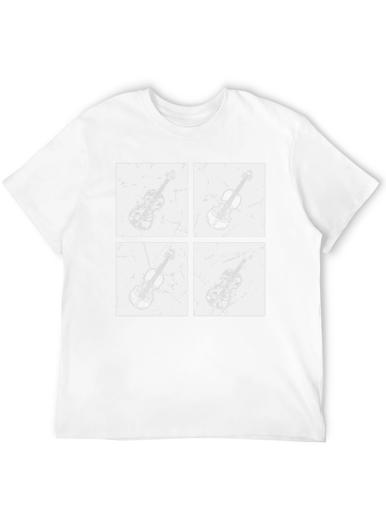 Violin Quartet Graphic Tee - Black Cotton T-Shirt