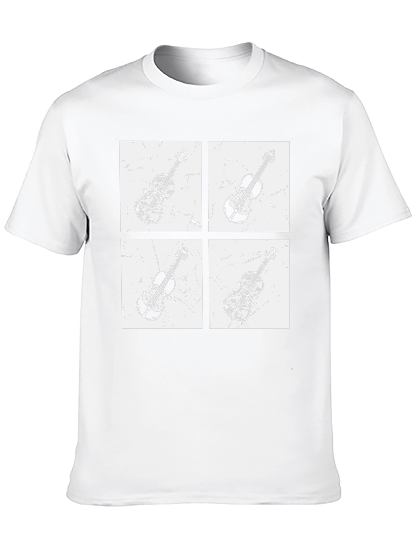 Violin Quartet Graphic Tee - Black Cotton T-Shirt