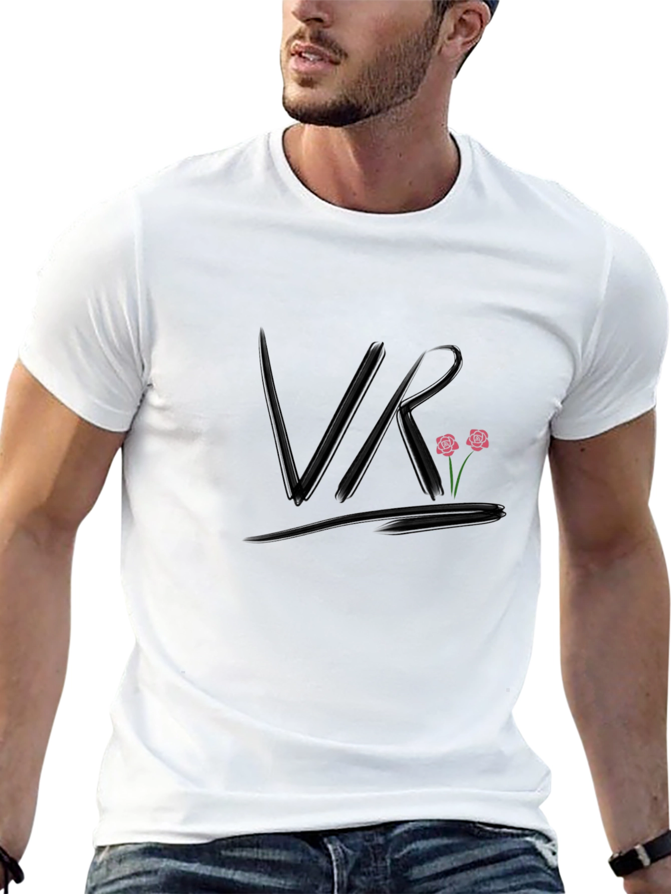VR Roses Graphic T-Shirt - Trendy Casual Wear