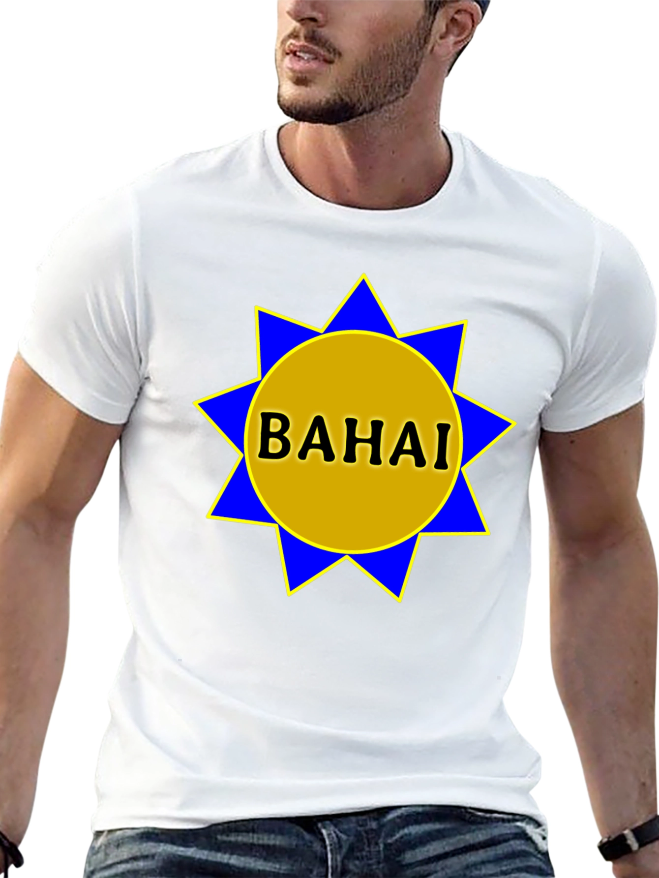 Bahai Star Graphic T-Shirt - Black