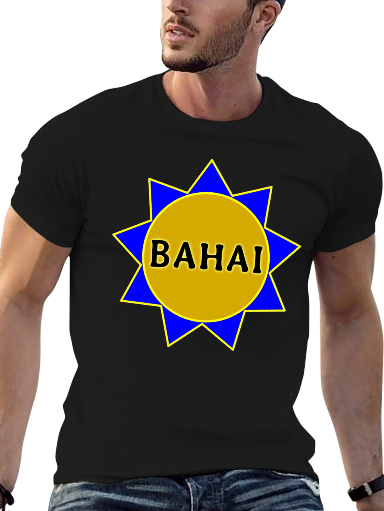 Bahai Star Graphic T-Shirt - Black