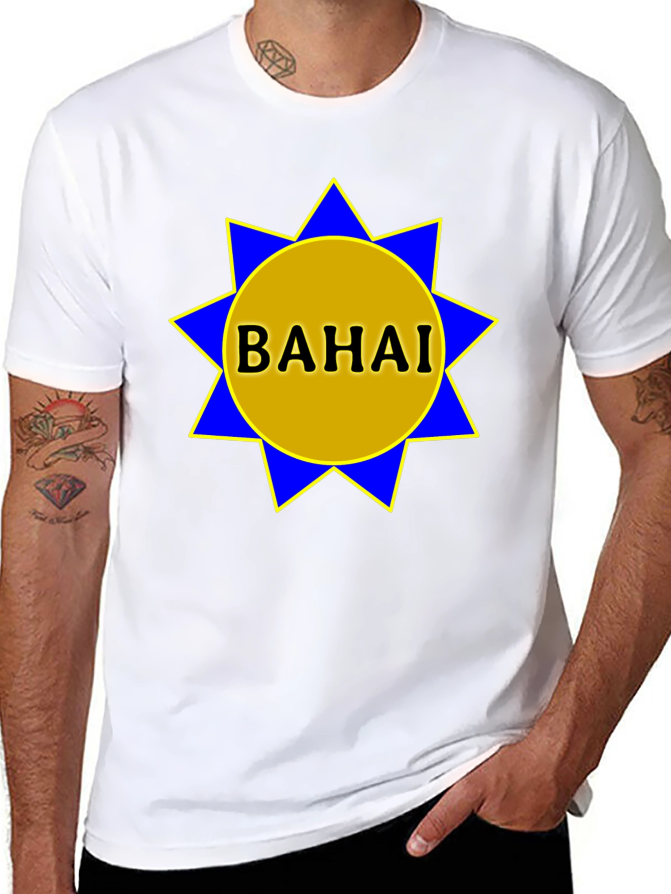 Bahai Star Graphic T-Shirt - Black