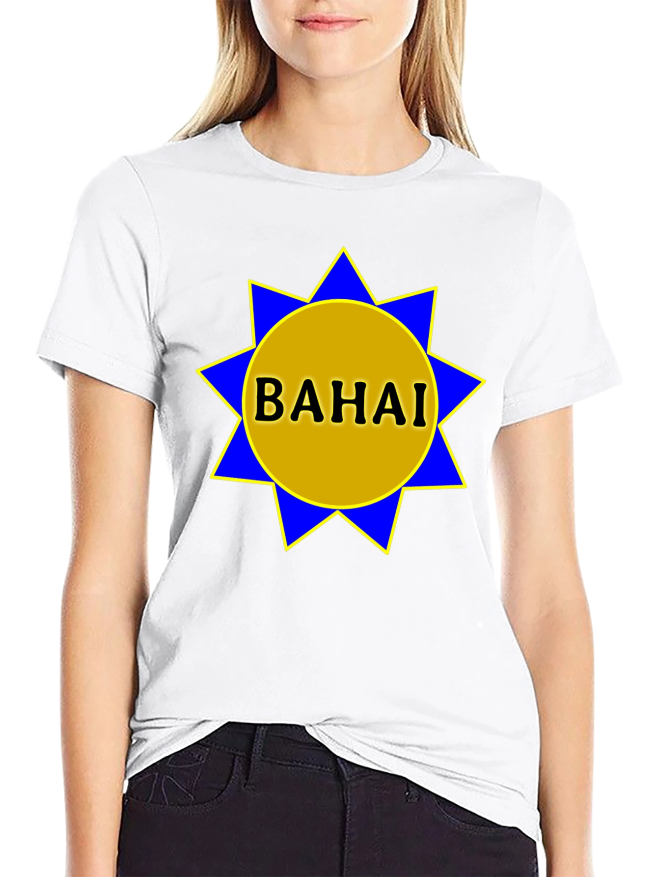 Bahai Star Graphic T-Shirt - Black