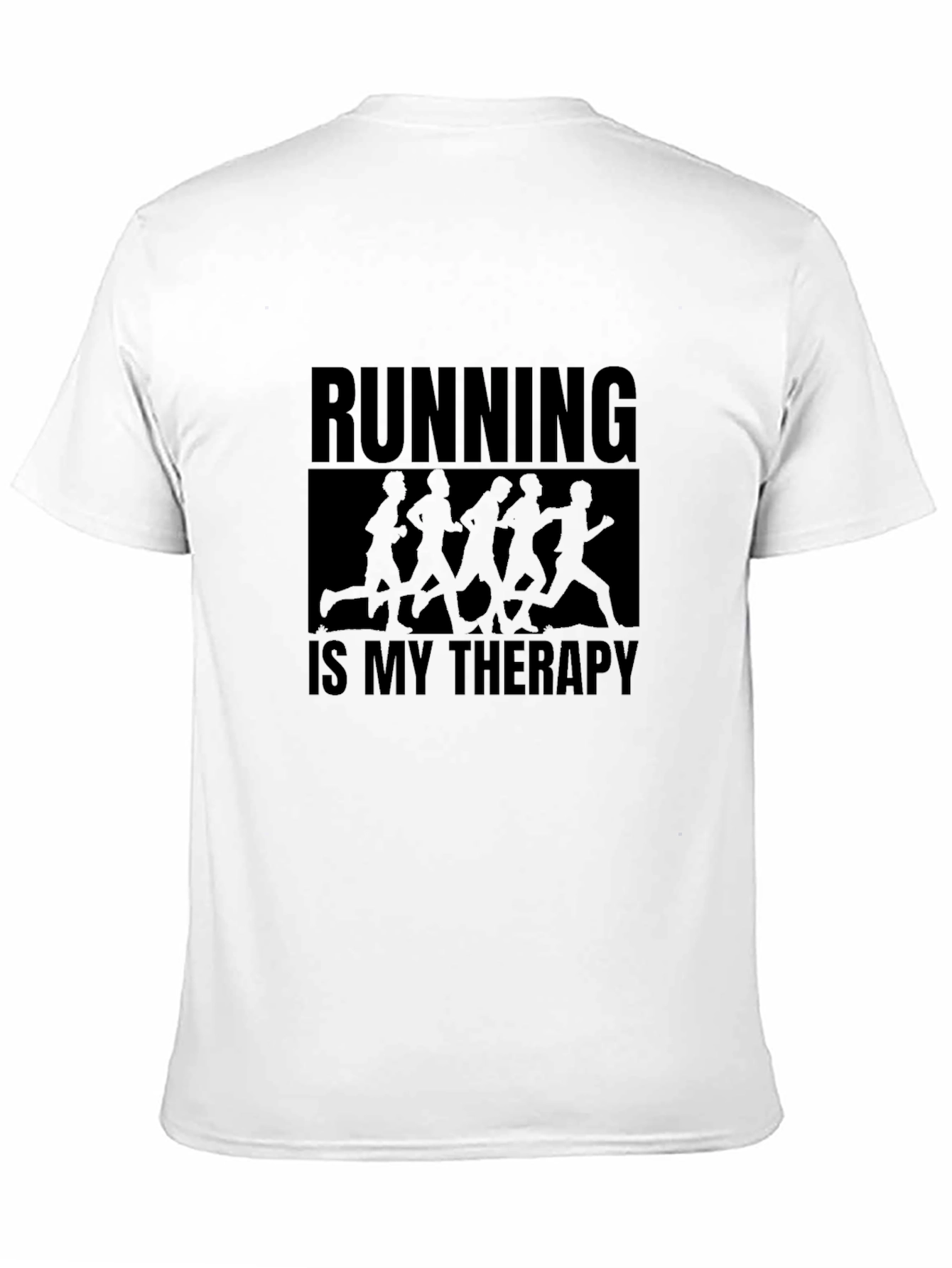 Running is My Therapy Graphic Tee - Black