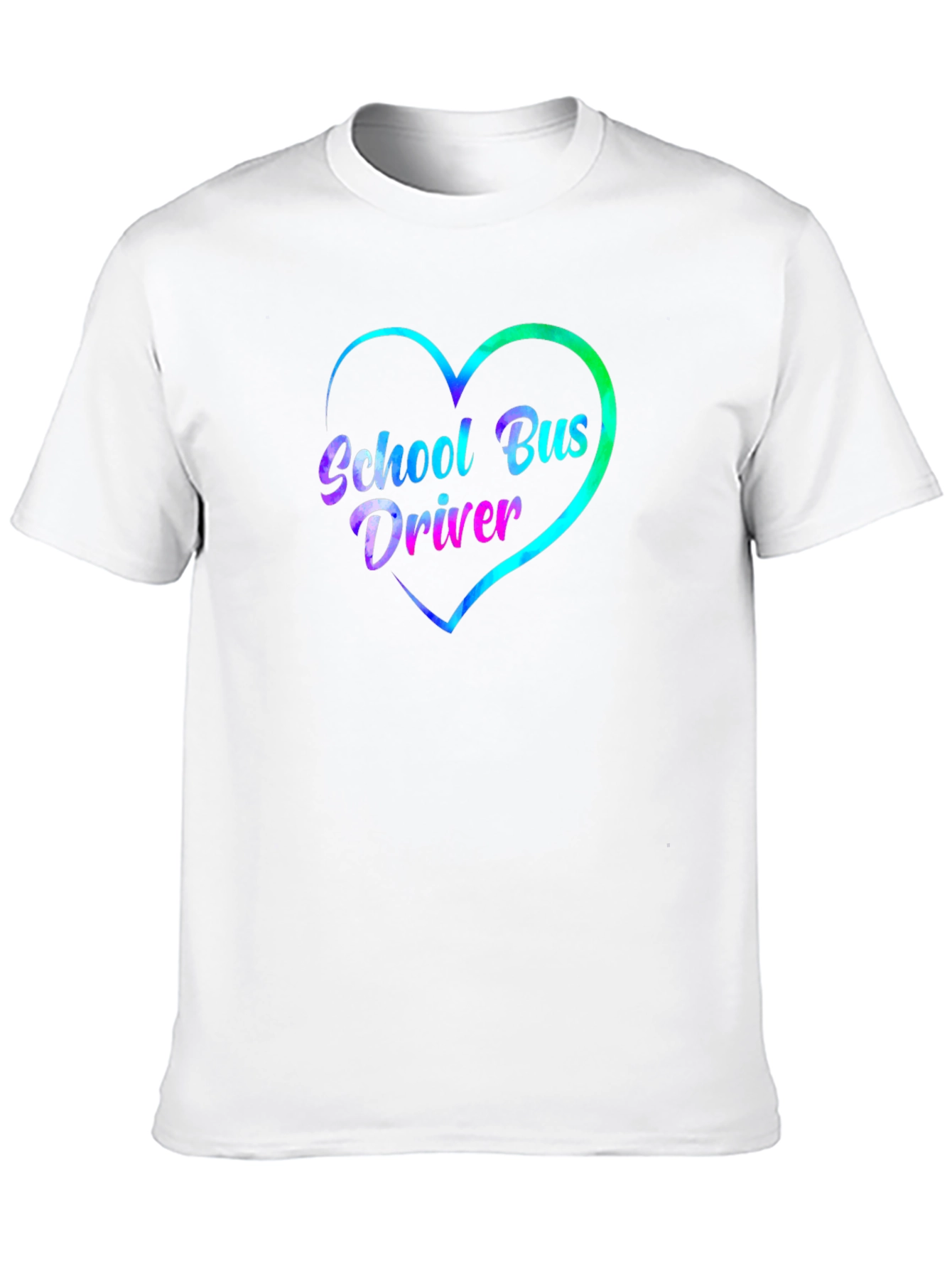 School Bus Driver Heart Graphic Tee - Black