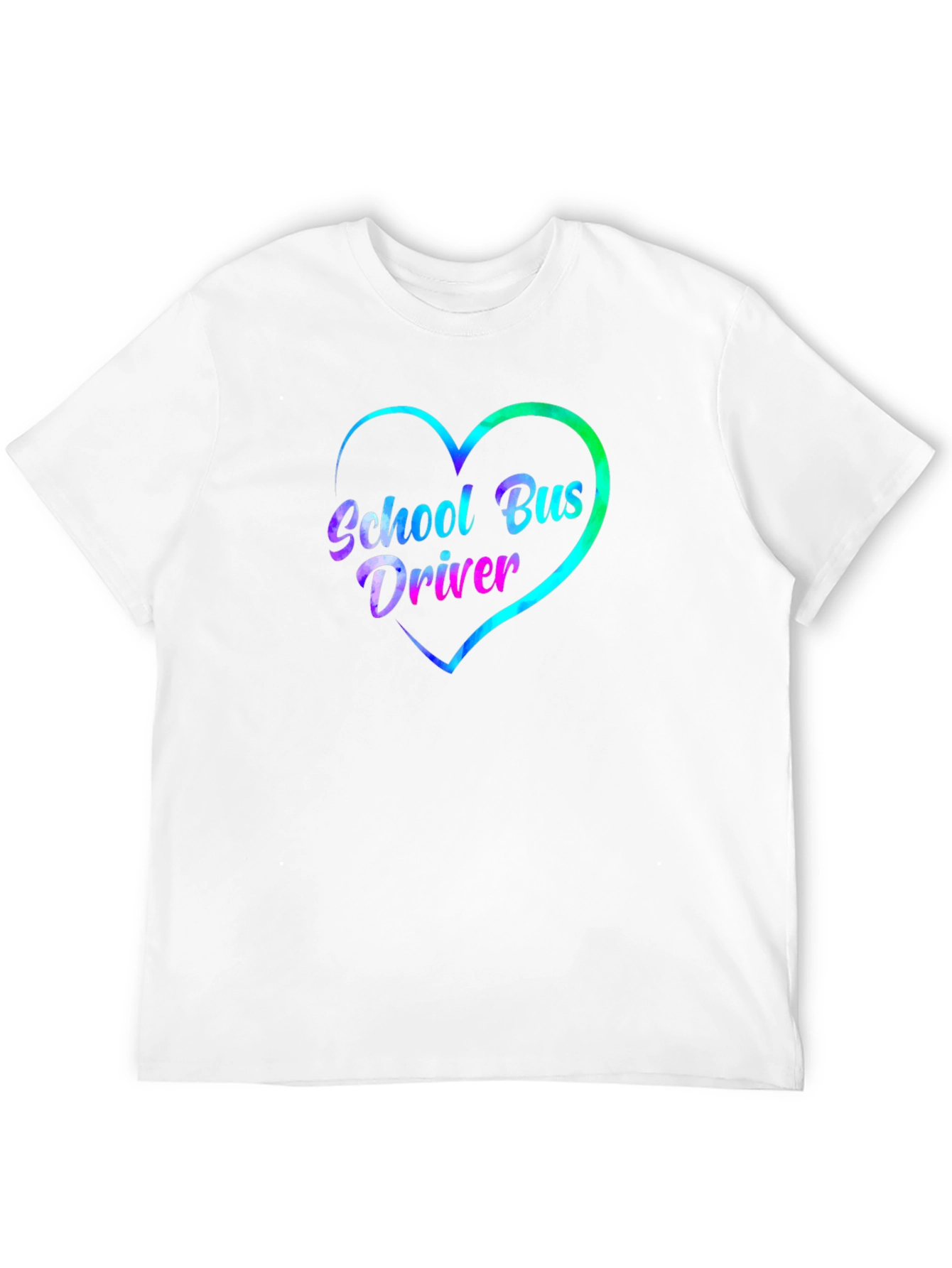 School Bus Driver Heart Graphic Tee - Black