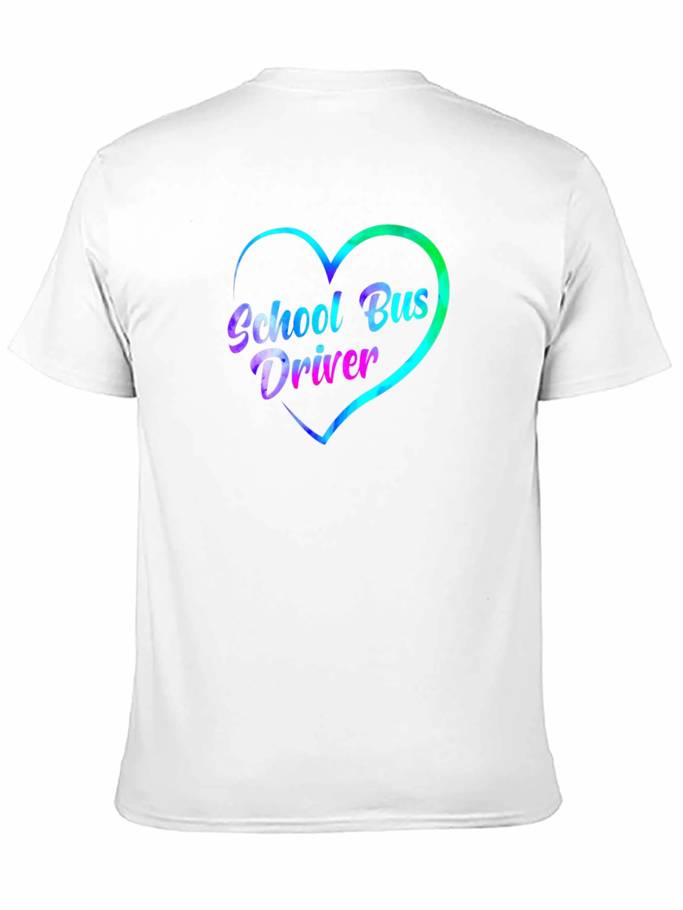 School Bus Driver Heart Graphic Tee - Black