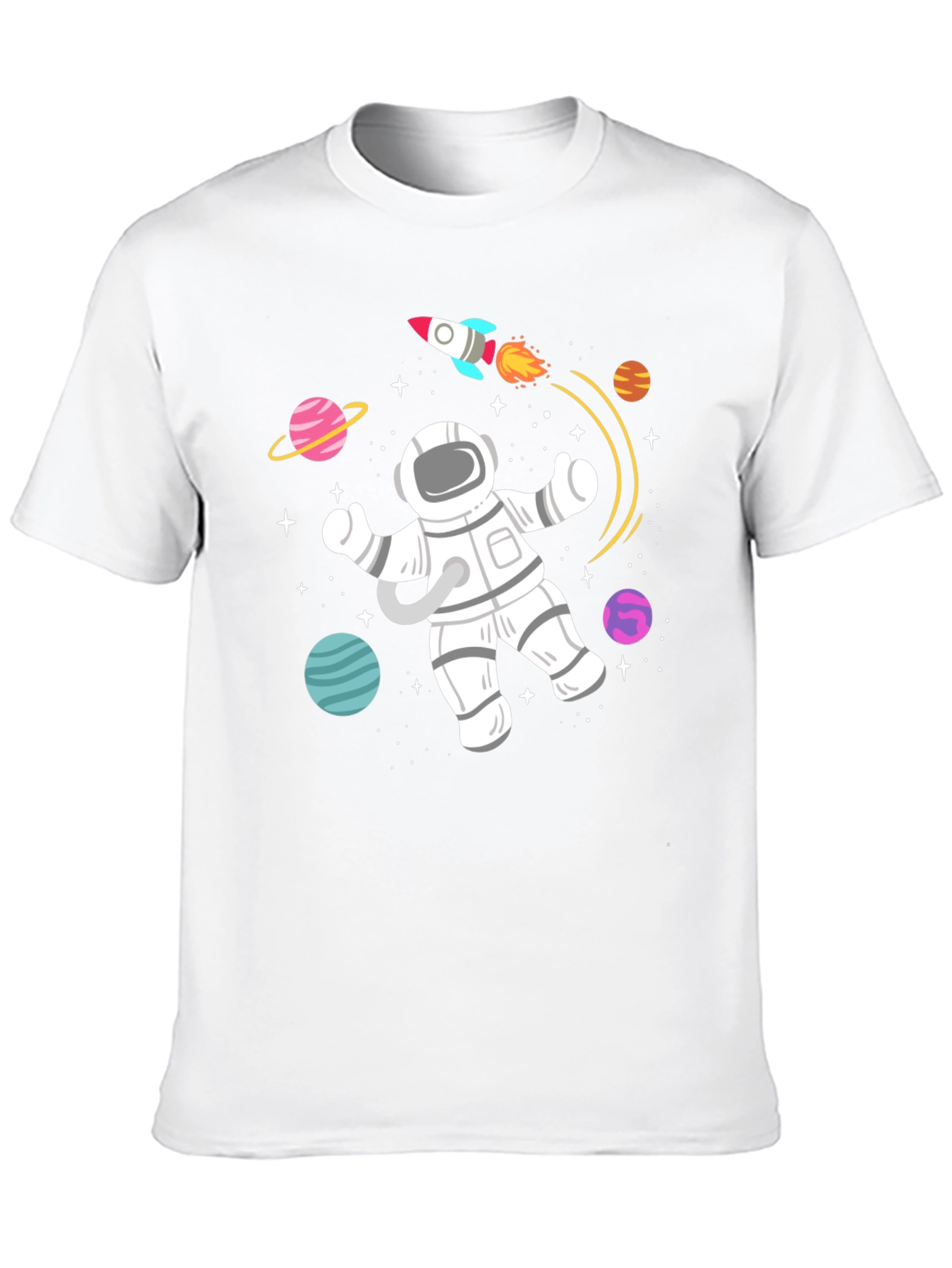 Space Explorer T-Shirt - Astronaut & Rocket Design