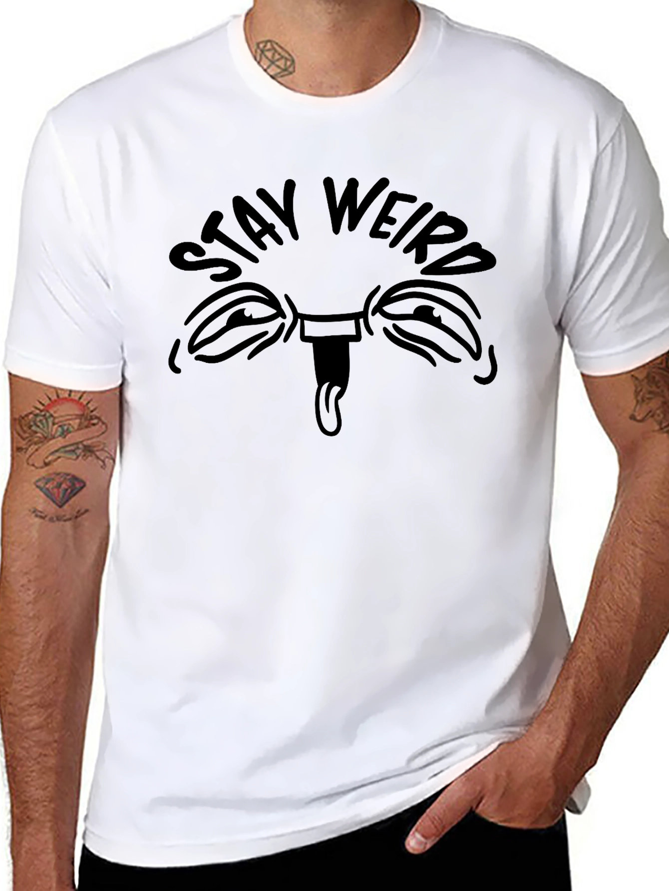 Stay Weird Graphic Tee - Soft Cotton Comfort