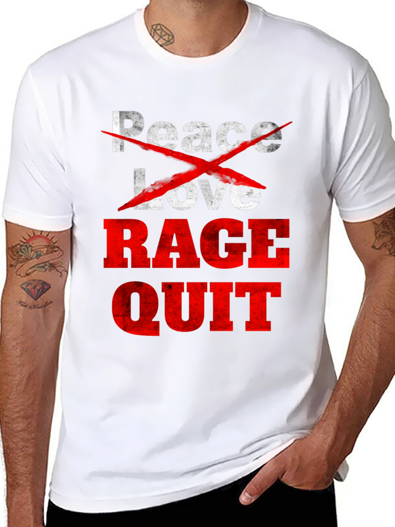 Peace Love Rage Quit Graphic Tee