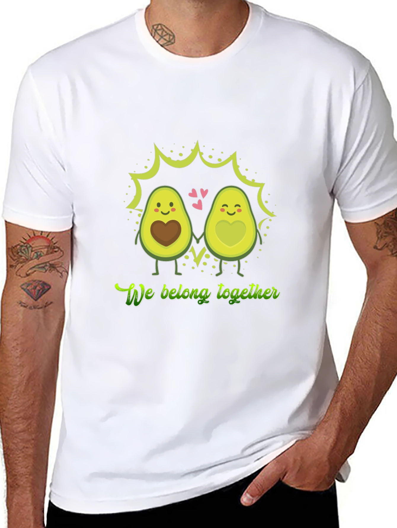 Matching Avocado Couple T-Shirt - We Belong Together