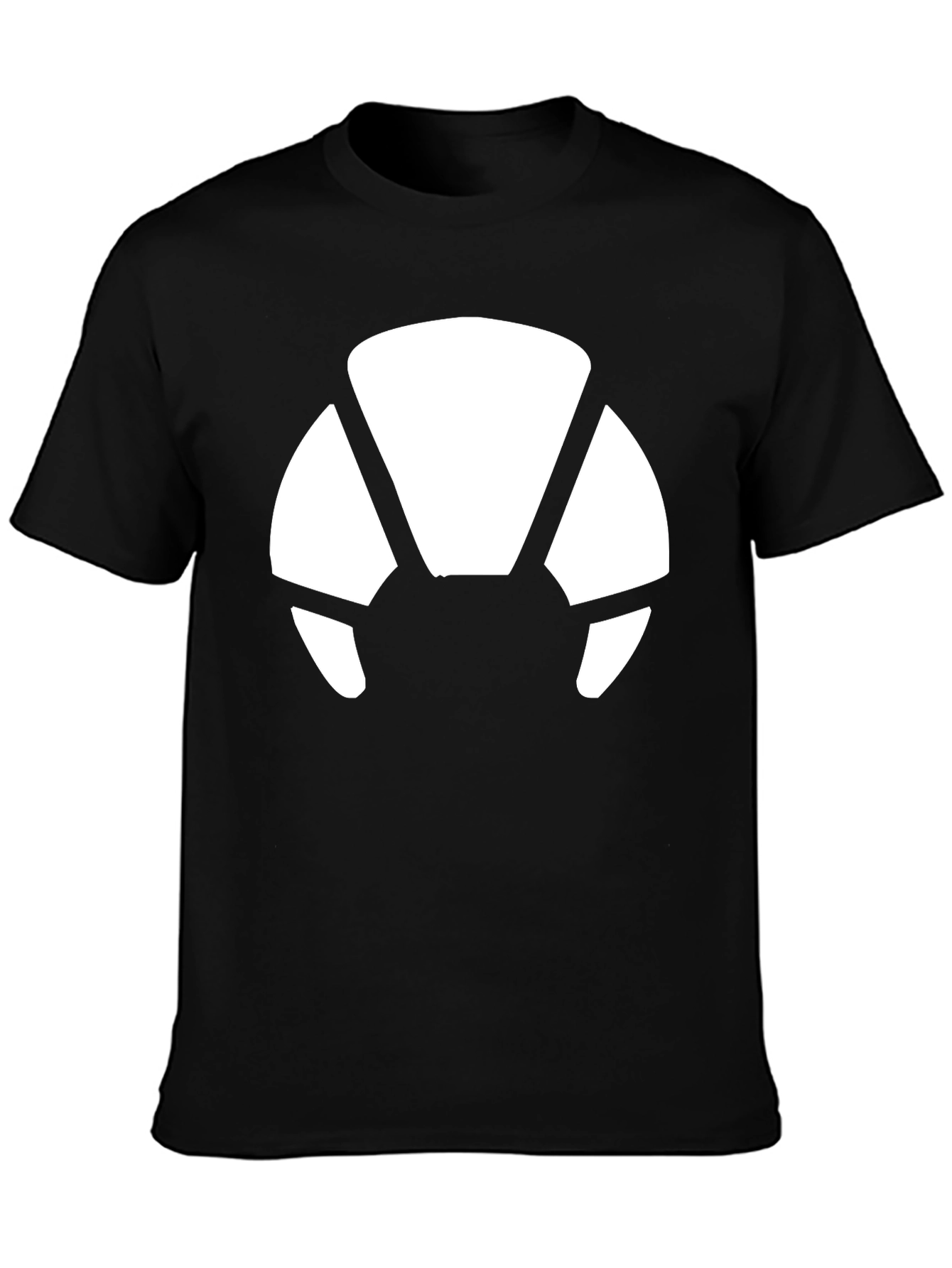 Modern Black Tee with Abstract White Graphic
