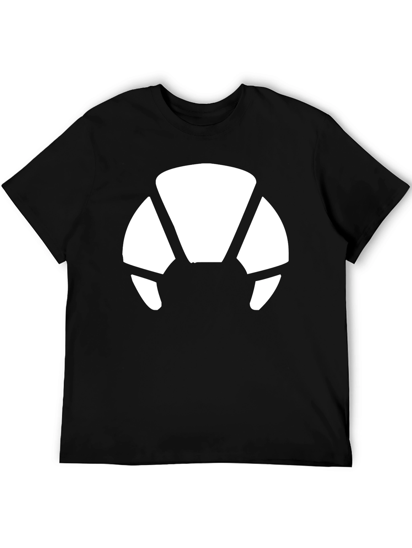 Modern Black Tee with Abstract White Graphic