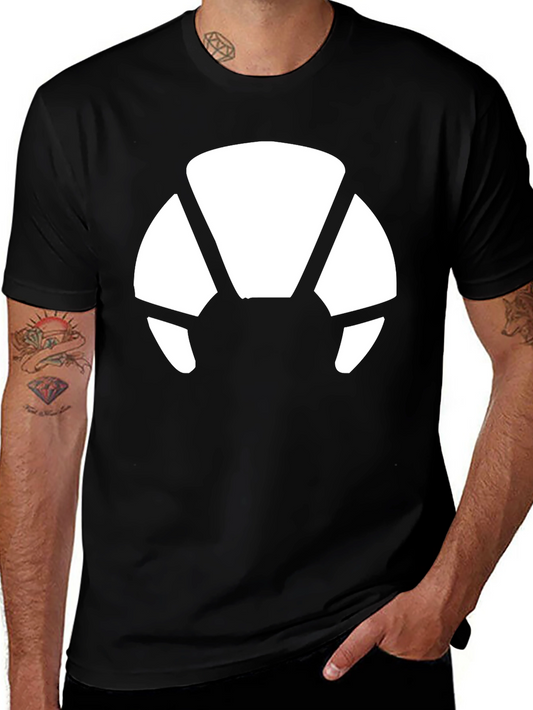 Modern Black Tee with Abstract White Graphic