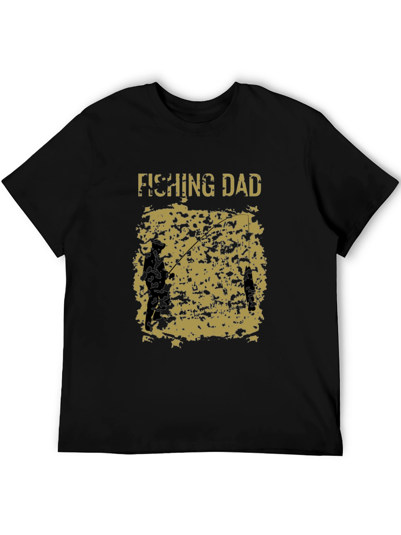 Fishing Dad Graphic Tee - Black