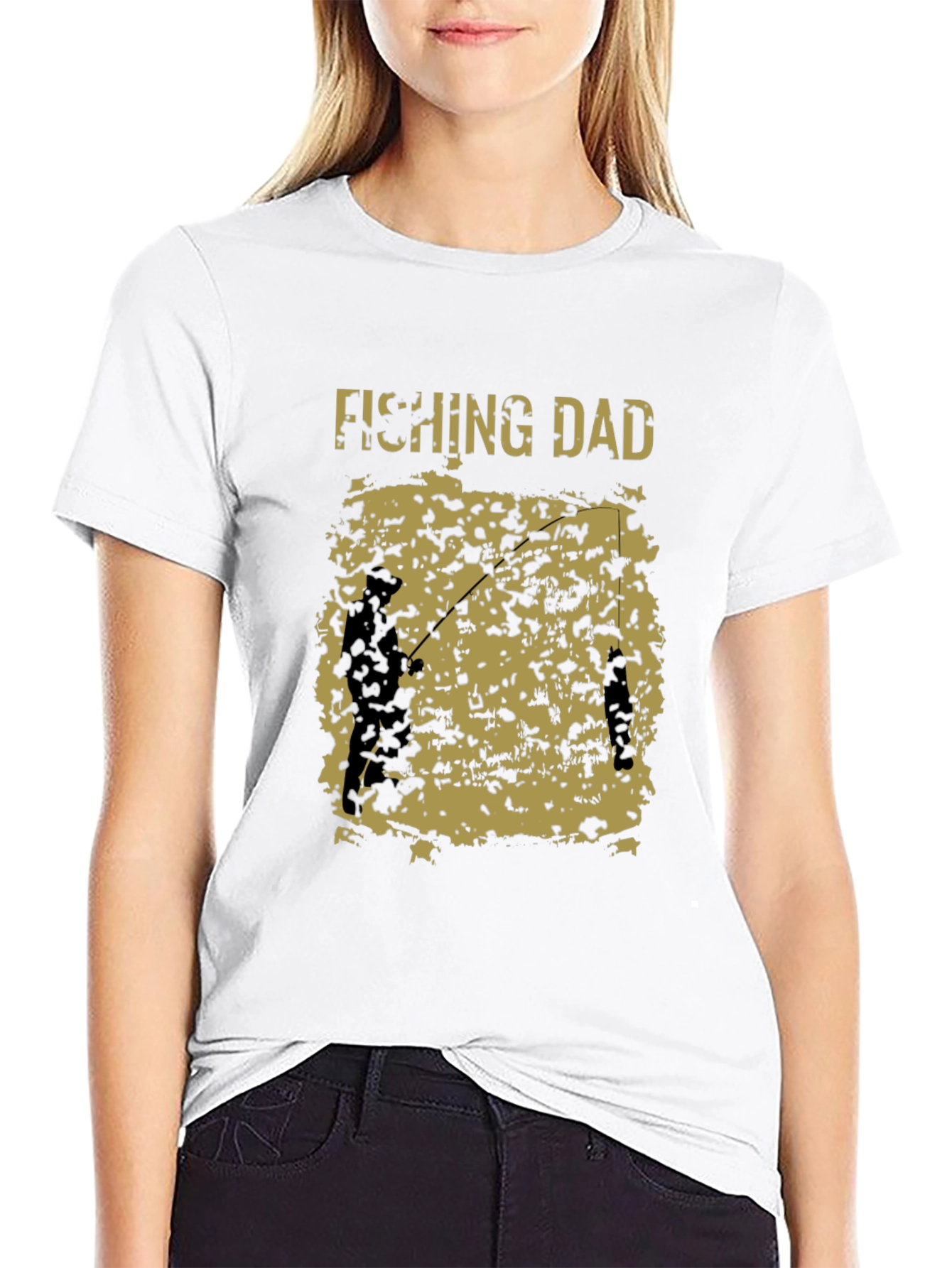 Fishing Dad Graphic Tee - Black