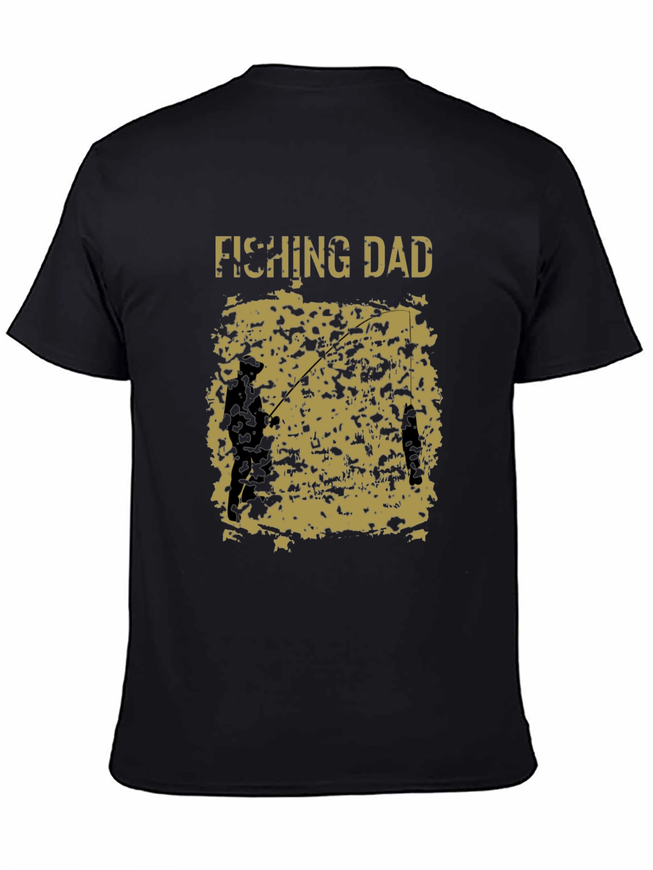 Fishing Dad Graphic Tee - Black