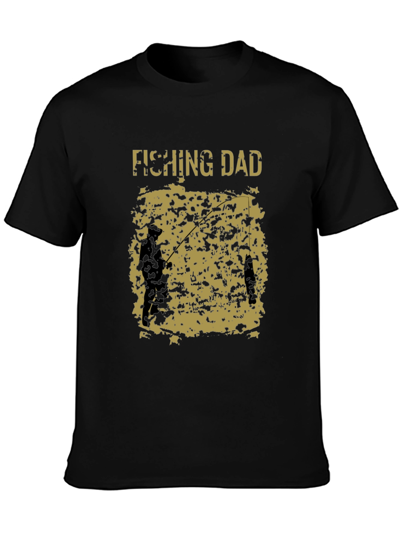 Fishing Dad Graphic Tee - Black