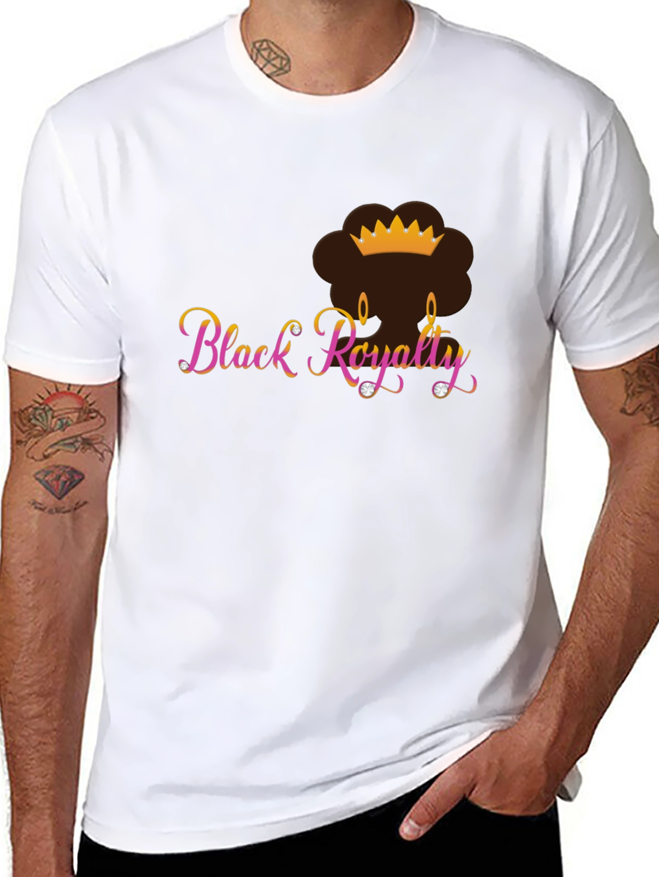 Black Royalty Tee - Crowned Queen